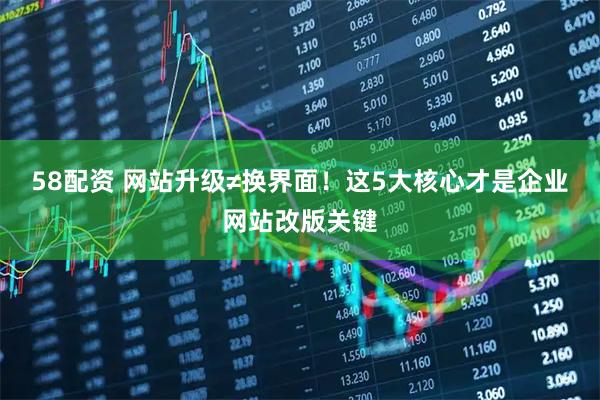 58配资 网站升级≠换界面！这5大核心才是企业网站改版关键