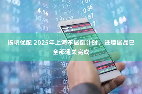 扬帆优配 2025年上海车展倒计时，进境展品已全部通关完成